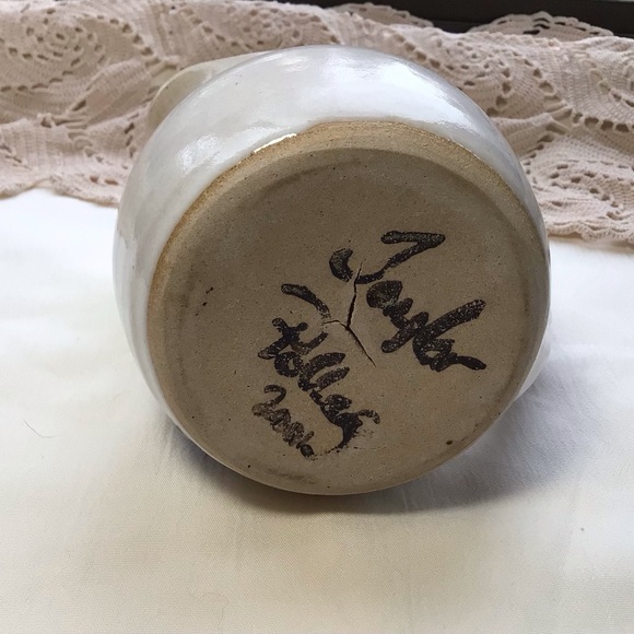 2006 Artisan Pottery Creamer Pitcher Glazed Stoneware 4.75” - Picture 9 of 9